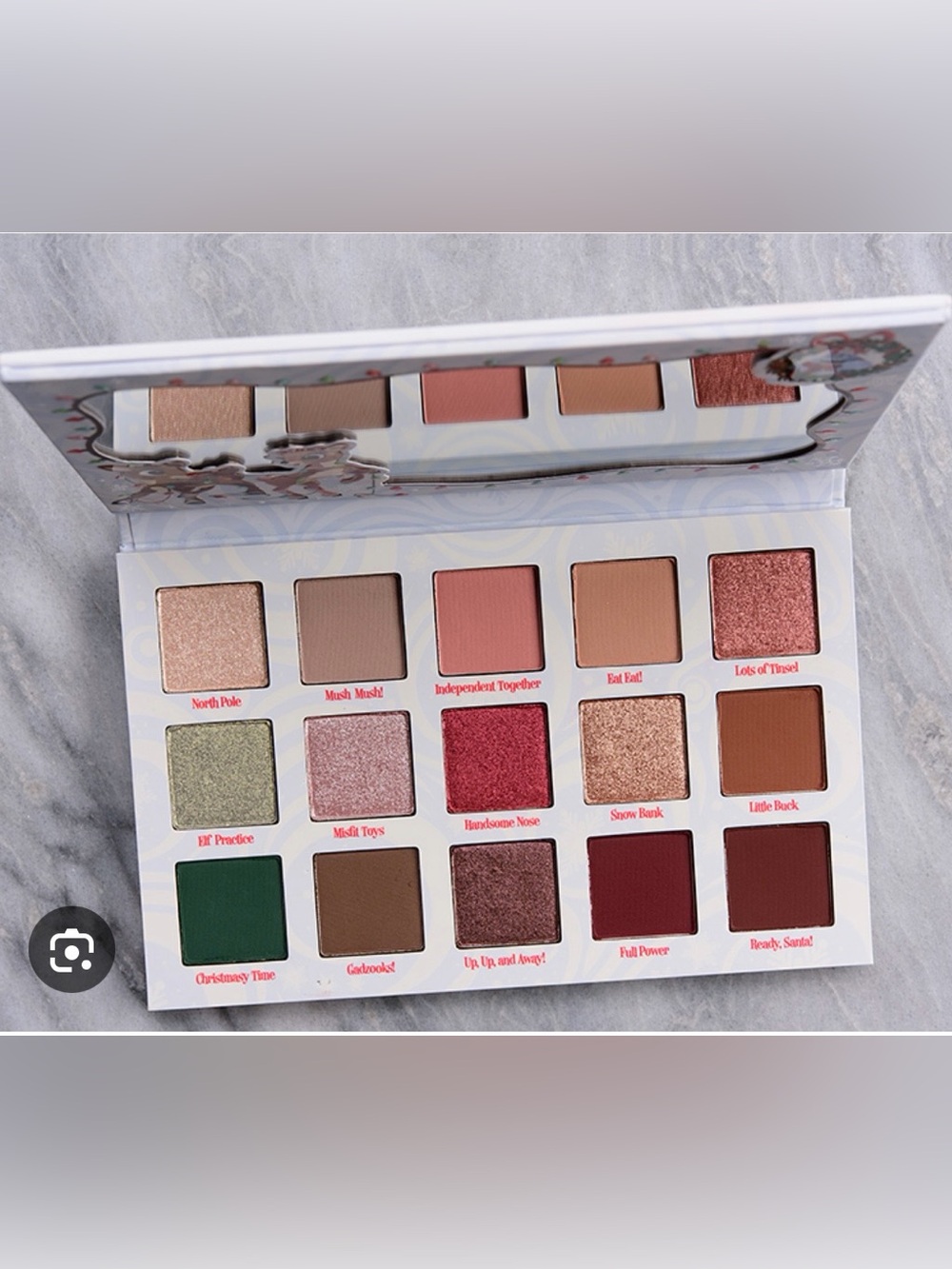 Colorpop Rudolph Holiday Eyeshadow Palette — Pink, Red, Green, Brown Shades